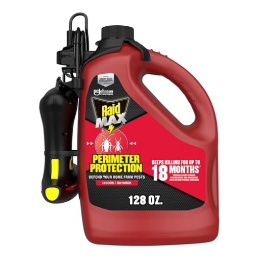 Picture of Raid 01561 Raid MAX Perimeter Protection, 1 Gallon, Indoor & Outdoor Insecticide Spray with Reusable Electric Sprayer (PK-4-EA)