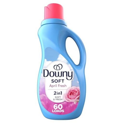 Picture of Downy PGC10033 Downy Soft, 2 in 1 Soft and Fresh Liquid Fabric Softener, April Fresh, 44 fl oz, 60 Loads, Fabric Conditioner Liquid provides softness and freshness for fabrics (EA)