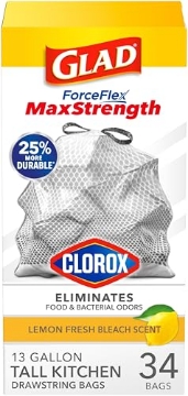 Picture of GLAD 79297 Glad ForceFlex MaxStrength with Clorox Tall Kitchen Trash Bags, 13 Gal, 34 Ct (Package May Vary) (PK-6-EA)