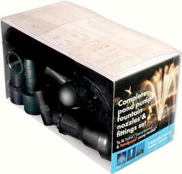 Picture of PENNINGTON 100549924 Pennington Aquagarden Complete Pond Pump Fountain Nozzles and Fittings Set, Fits Tetra, Smartpond and TotalPond Pump Models, 3 Beautiful Fountain Options, (EA)