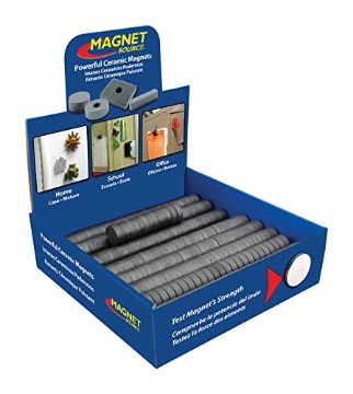 Picture of Magnet Source MDNCD10CR75 Master Magnetics .197 in. Ceramic Disc Magnets 0.7 lb. Pull 3.4 MGOe Black 500 pc. - Total Qty: 1 (EA)