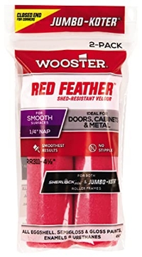Picture of WOOSTER RR311-4 1/2 Wooster Brush RR311-4 1/2 Jumbo-Koter Red Feather Shed Resistant Paint Roller Cover, 1/4 in Nap, 4-1/2 in L, 3/4 in, 4.5 Inch (EA)