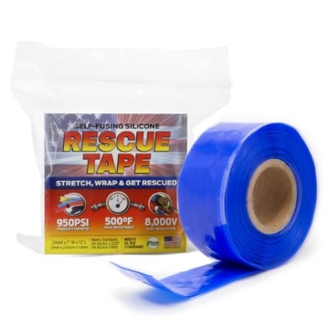 Picture of SEAL IT SERVICES INC RT12012BBU Bond It Rescue Tape, Self-Fusing Silicone for Emergency Plumbing, Pipe & Hose Repair, Electrical Insulation, Waterproof, 950PSI, Made in USA, 1" x 12', Blue (EA)
