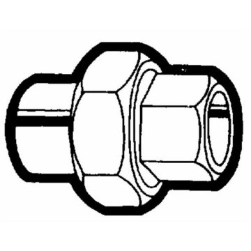 Picture of NIBCO INC W02055C Mueller Streamline 3/8 in. Sweat x 3/8 in. Dia. Sweat Copper Union (EA)