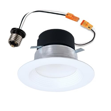 Picture of HALO LT4069FS1EWHR HALO 4 inch LED Recessed Light Trim with 5 Selectable Color Temperatures, Dimmable Can Light for Ceiling Retrofit LT4069FS1EWHR (EA)