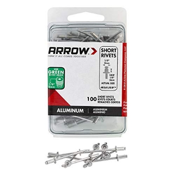 Picture of ARROW FASTENER CO LLC RSA1/8IP Arrow RSA1/8IP Short Aluminum 1/8-Inch Pop Rivets for Metal, Fabric, Leather, and Auto Repair, 100-Pack (EA)