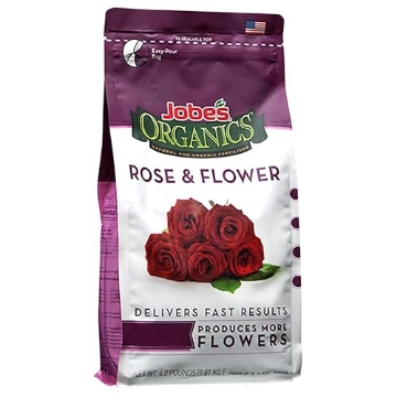 Picture of Jobes 09426 Jobe's Organics Granular Rose Fertilizer, Organic Plant Fertilizer for Rose, Hydrangea, Hibiscus, Azalea, and Other Flowering Shrubs, 4 lbs Bag (EA)