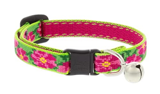 Picture of Lupine Collars & Leads 22227 Lupine Cat Safety Collar with Bell 1/2" Wide Petunias adjusts 8-12" (EA)