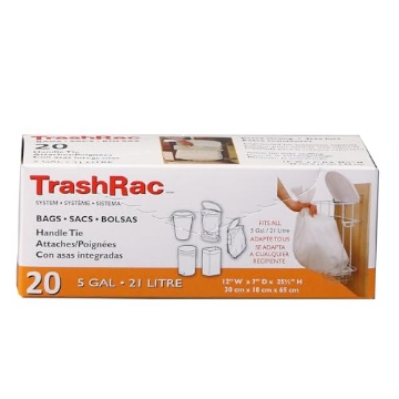 Picture of TRASHRAC 87020 Trashrac 5 gal. Trash Bags Handle Tie 20 pk (EA)