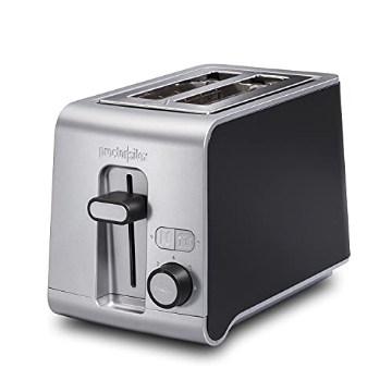 Picture of Hamilton Buhl 22302 Proctor Silex 2 Slice Toaster with Extra Wide Slots, Sure-Toast Technology, Shade Selector & Bagel Setting, Black and Silver (22302) (EA)