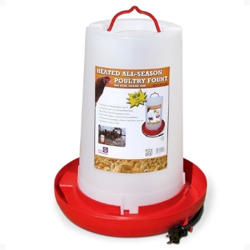 Picture of Farm Innovators Inc - Pet HPF-100 Farm Innovators Heated Chicken Waterer, Hanging Poultry Water Fountain, 3 Gallon, Red - Plastic Water Dispenser with Heater for Chicks, Chickens, and Livestock (EA)