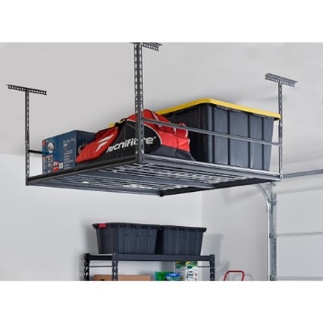 Picture of MUSCLE RACK LR4747-SV Muscle Rack, Steel Storage Ceiling Rack with Wire Deck 47 in. W x 28 in. H x 47 in. in Silver Vein (EA)