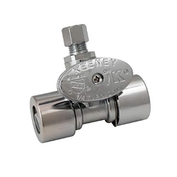 Picture of THE KEENEY MANUFACTURING COMPANY K2801PCPO Plumb Pak K2801PCPO Quarter Turn Quick Lock in Line Valve 1/2 in. x 1/4 in, Silver (EA)