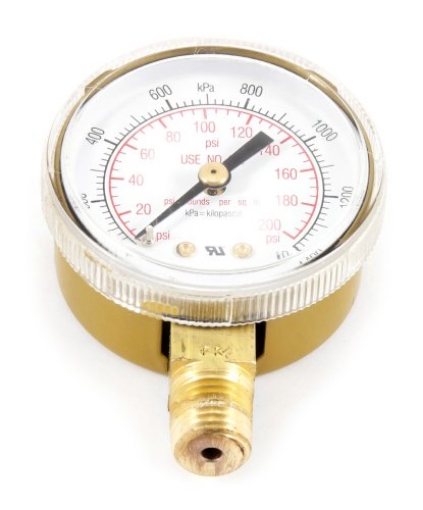 Picture of FORNEY INDUSTRIES INC 87729 Forney 87729 Oxygen Gauge, Low Pressure, 2-Inch-by-1/4-Inch NPT, 0-200 PSI (EA)