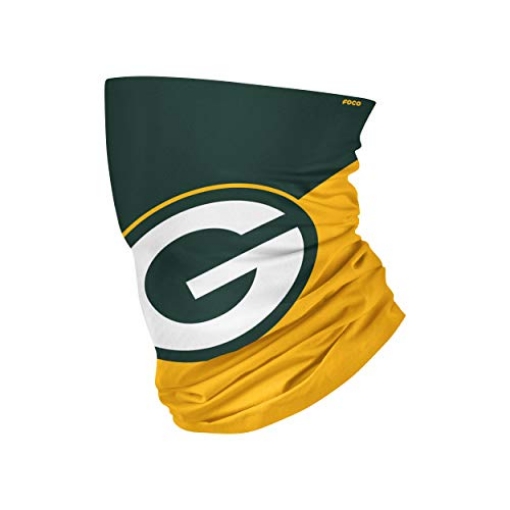 Picture of TEAM BEANS LLC 194751392078 FOCO NFL Green Bay Packers Neck Gaiter, One Size, Big Logo (EA)
