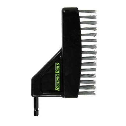 Picture of RECIPROTOOLS RCT-ST10-OB Reciprotools RCT-ST10-OB Stainless Steel Off-Set Brush Accessory Attachment,Black/Brown,Small (EA)