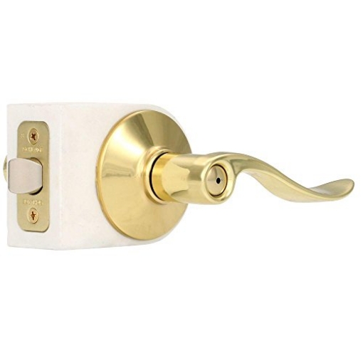 Picture of Ingersoll Rand F40ACC605 Schlage F40 ACC 605 Accent Door Lever, Bed & Bath Privacy Lock, Bright Brass (EA)