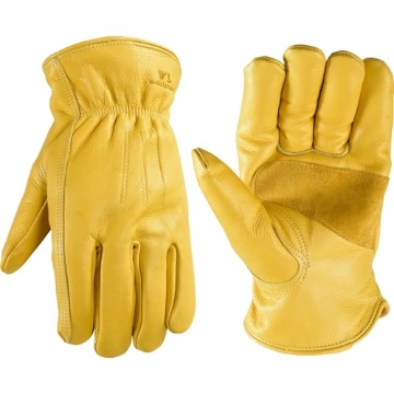 Picture of WELLS LAMONT 1108XL-NEW Wells Lamont Men's Winter Work Gloves, | Puncture, Abrasion Resistant | 100-gram Thinsulate, Cowhide Leather, Fleece-Lined Leather | Extra Large (1108XL), Saddletan (EA)