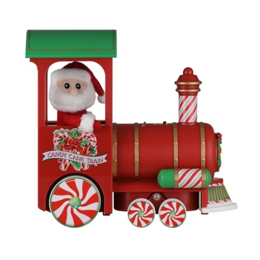Picture of MR CHRISTMAS INC 24111AC Mr. Christmas 10 Inch Animated Candy Cane Train Circler, Musical Vintage Christmas Decoration with Lights and Moving Locomotive (EA)