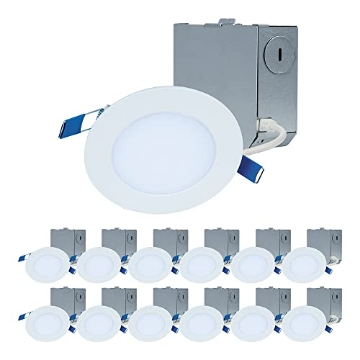 Picture of HALO HLBE4069301EM12 HALO HLBE 4-Inch Slim Canless Recessed Downlight for New Construction/Remodel - Contractor 12-Pack (EA)