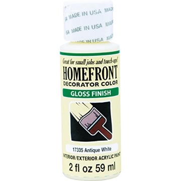 Picture of HOMEFRONT 17335 Homefront Paint Acrylic Exterior, Interior, Interior/Exterior Gloss Antique White 2 Oz (PK-3-EA)