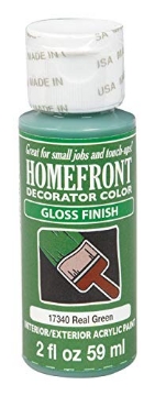 Picture of HOMEFRONT 17340 Plaid Enterprises, Inc. Homefront Gloss Real Green Hobby Paint 2 oz. (PK-3-EA)