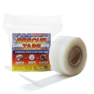 Picture of SEAL IT SERVICES INC RT12012BCL Bond It Rescue Tape, Self-Fusing Silicone for Emergency Plumbing, Pipe & Hose Repair, Electrical Insulation, Waterproof, 950PSI, Made in USA, 1" x 12', Clear (EA)