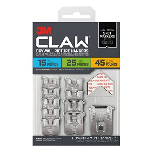 Picture of 3M MMM3PHKITM10ES 3M Claw™ Drywall Picture Hanger Variety Pack with Spot Markers , 10ct (PK)