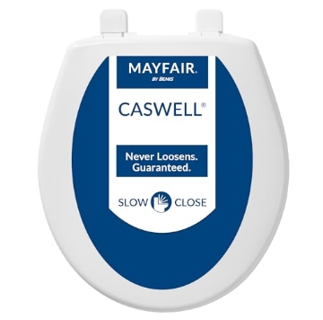 Picture of MAYFAIR BY BEMIS 80SLOW-000 Mayfair Caswell Modern Slow Close Toilet Seat, Durable Plastic, Round, White (EA)