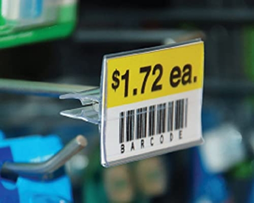 Picture of K INTERNATIONAL INC 108848-ACE Kinter 9/16 in. H x 1-5/16 in. W x 2-3/16 in. L Clear SCAN Hook Peg Hook Fronts Plastic - Case of: 1; Each Pack Qty: 100; Total Items Qty: 100 (EA)