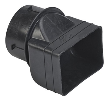 Picture of ADVANCE DRAINAGE SYSTEMS 0465AA Mutual Industries Black Downspout Adapter, 3" x 4" x 4" (EA)