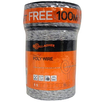 Picture of GALLAGHER G620300 Gallagher Electric Fence Poly Wire | Bonus Pack - 1312 Ft Plus Free 328 Ft Roll | 6 Stainless Steel Strands for Reliable Conductivity and Rust Resistance | 1/16" Diameter Polywire | UV Resistant (EA)