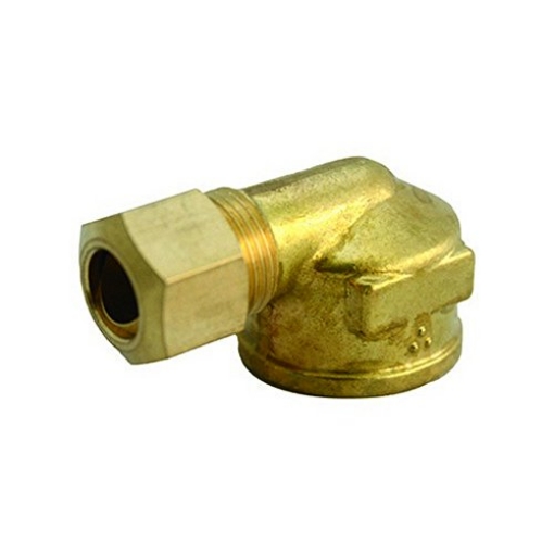 Picture of JMF COMPANY 4503777 Jmf Compression Elbow 1/2 " Compression X 3/8 " Fpt Yellow Brass 400 Psi (PK-5-EA)