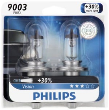 Picture of Philips Monitors 9003PRB2 Headlight Bulb-Vision - Twin Blister Pack Front PHILIPS 9003PRB2 (EA)
