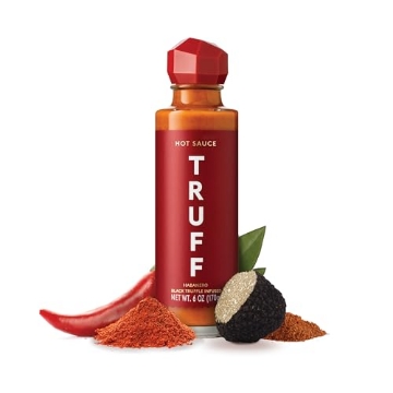 Picture of SAUCE VENTURES LLC HTHS6 TRUFF Habanero Black Truffle Hot Sauce, Gourmet Hot Sauce with Jalapeño, Red Chili Peppers with More Heat, Black Truffle Oil, Agave Nectar, Hotter Flavor Experience in a Bottle, 6 oz. (EA)