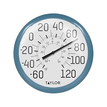 Picture of TAYLOR PRECISION PRODUCTS 6700TE Taylor Big and Bold Wall Indoor Outdoor Thermometer, Easy to Read Numbers for Patio, Pool, and Indoor Areas 13.25 inch, Teal (PK-4-EA)