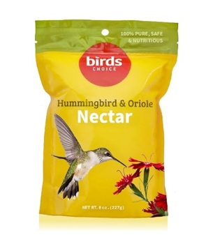 Picture of BACKYARD NATURE PRODUCTS INC NP1003 Birds Choice Hummingbird & Oriole Nectar | Pure & Healthy Sucrose Nectar for Birds | Easy Mix Concentrate | Natural Flower Sugar Alternative, No Additives | Safe for Feeders | 8 oz Resealable Pouch (EA)