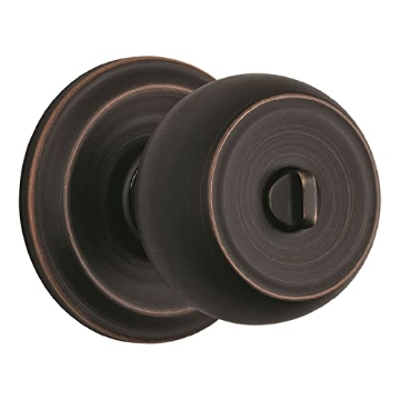 Picture of BRINKS 23021-150 BRINKS - Stafford Privacy Locking Door Knob Set Bedrooms Bathrooms, Tuscan Bronze - Easy Lockset Modern Indoor Decor Hands-Free Bedroom Bath Door Knob (EA)
