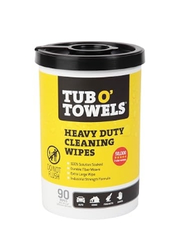 Picture of FEDPRO INC TW90 Tub O' Towels TW90 Heavy-Duty 10" x 12" Size Multi-Surface Cleaning Wipes, (10" x 12" wipes) Per Canister, Pack of 1, 90 Count Total (EA)