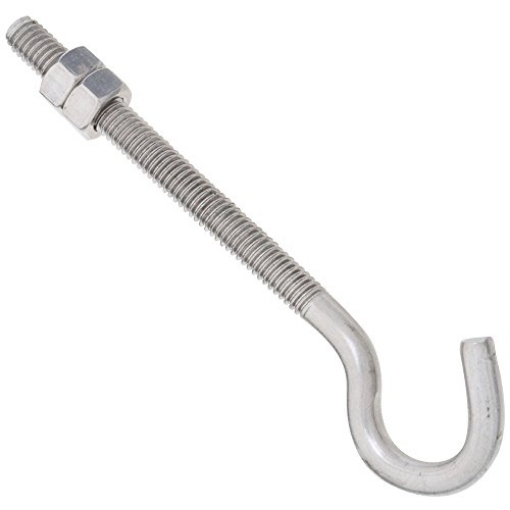 Picture of National/Spectrum Brands N221-713 National Hardware N221-713 2163BC Hook Bolt in Stainless Steel 5/16" x 5" (EA)