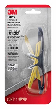 Picture of 3M 90209-HV6-NA 3M Black & Yellow Frame Clear Lens Safety Glasses (EA)