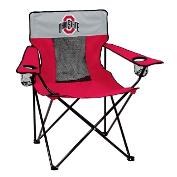 Picture of LOGO BRANDS INC 191-12E Logo Brands NCAA Ohio State Buckeyes Elite Portable Chair - Premium Outdoor Chair with Cup Holder, Powder-Coated Steel Frame, Lightweight and Portable for Tailgating,and Sporting Events (EA)