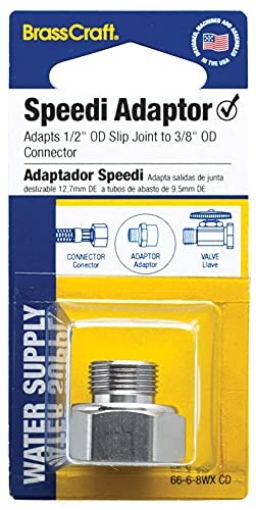 Picture of Brass Craft 66-6-8WX CD BRASSCRAFT 66-6-8-WX CD 3/8" OD x 1/2" Female Iron Pipe Adapter (EA)