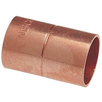Picture of NIBCO INC W06070C NIBCO Fig No 600-RS, 5/8 in. Copper Coupling with Rolled Tube Stop, Cup x Cup, Solder (EA)