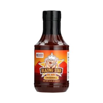 Picture of BLAZING STAR BZ88100 Blazing Star Original BBQ Sauce – Sweet, Tangy, and Smoky Barbecue Sauce – Unique Global Flavor – Great for Grilling, Smoking, and Barbecue – Veteran Owned (20 oz) (EA)