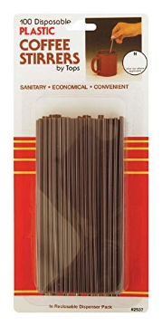 Picture of TOPS Products 55721 Fox Run Tops Brown Plastic Coffee Stirrers (PK-12-EA)