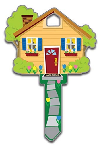 Picture of LUCKY LINE PRODUCTS INC B105K Lucky Line Key Shapes, HOME, House Key Blank, KW1/11, 1 Key (B105K), Assorted/ Multicolor (PK-5-EA)