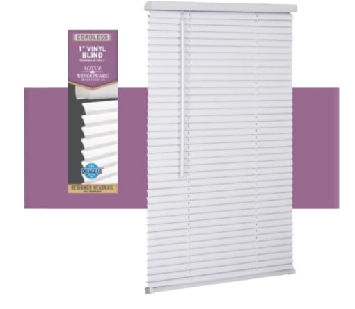 Picture of LOTUS BLINDS MAX7172WH Living Accents 5043797 Vinyl 1 in. Mini-Blinds 71 x 72 in. White Cordless (EA)