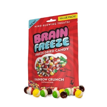 Picture of ALPINE NET CORPORATION BFRNCR Brain Freeze Rainbow Crunch Freeze-Dried Candy – Irresistible Sweet & Tangy Gourmet Snack - Single Pack (PK-12-EA)