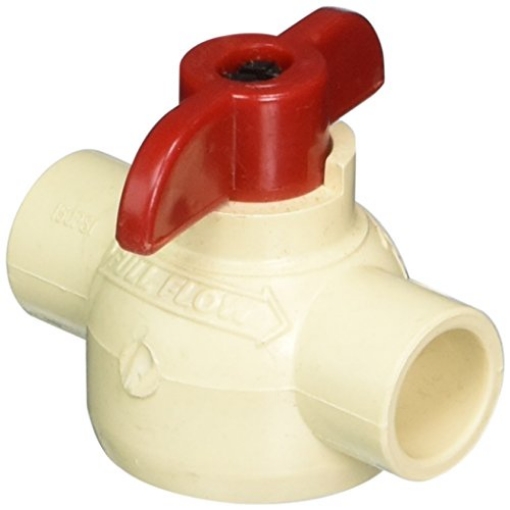 Picture of HOMEWERKS VBVCPVE3 King Brothers Inc. CBV-0500-S 1/2-Inch Solvent PXL CPVC Ball Valve, Tan (EA)